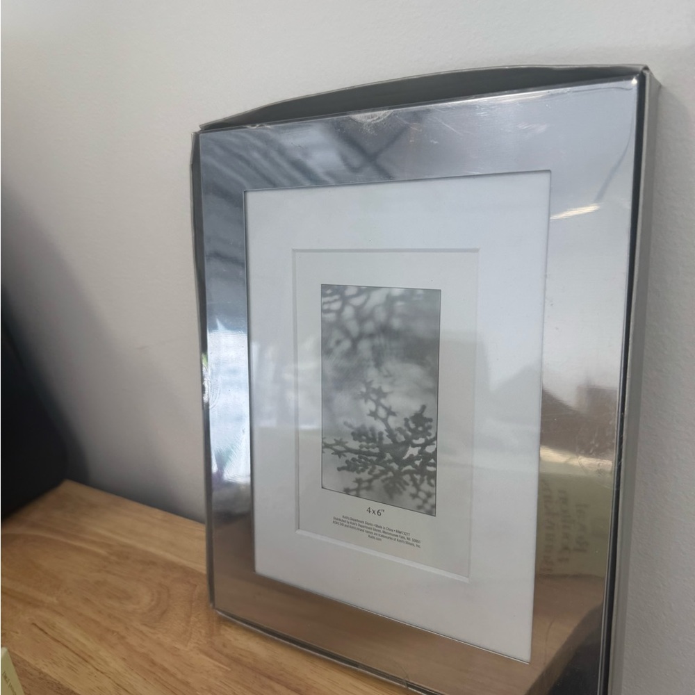 Silver mirror Photo Frame 4x6
